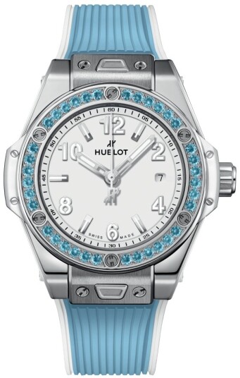 Hublot Dameklokke 485.SL.2210.RX.1207 Big Bang 33mm Hvit/Gummi Ø33 mm