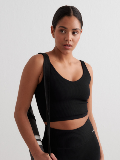 Aim'n Ribbed Seamless Shaping Bralette Sort S Aim'n Ribbed Seamless Shaping Bralette Sort S