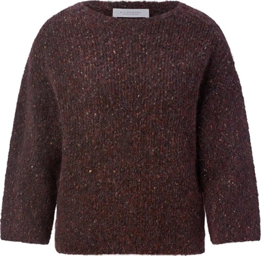 Rich & Royal, Dame, Strikkevarer, Brun, XL,