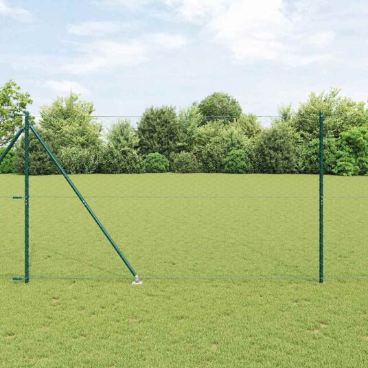 Gjerde med innlegg. grønn 1.6 x 100 m PVC belagt stål