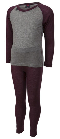 Ulvang Gausdal Ullsett Jr/Kids Fig/Grey Melange 104/4år