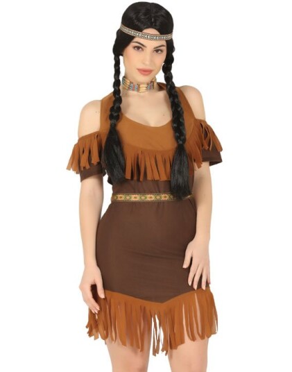 Indianer Kostyme til Dame Strl M