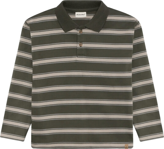 Minymo Polo T Shirt Ls Y/D Khaki green 122