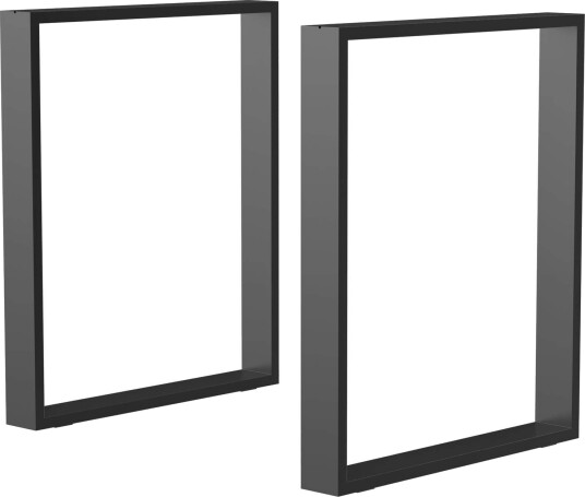 Sorte stålbordben 60x72 cm for sofa og spisebord