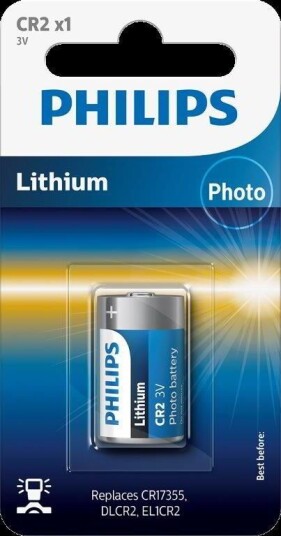 Philips Lithium CR2 Batteri med Høy Driftssikkerhet