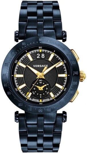 Versace Herreklokke VAH050016 V Race Blå/Stål Ø43 mm Versace Herreklokke VAH050016 V Race Blå/Stål Ø43 mm