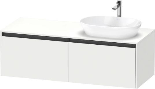 Duravit Ketho.2 Servantskap 2 Skuffer 1400x550 mm Høyre Hvit Matt