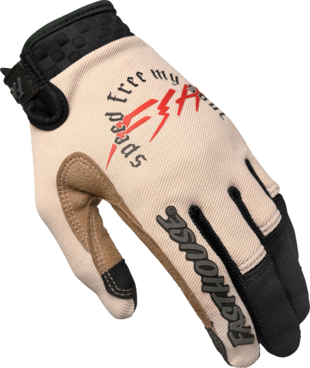 Fasthouse MTB-Hansker Speed Style Menace Krem