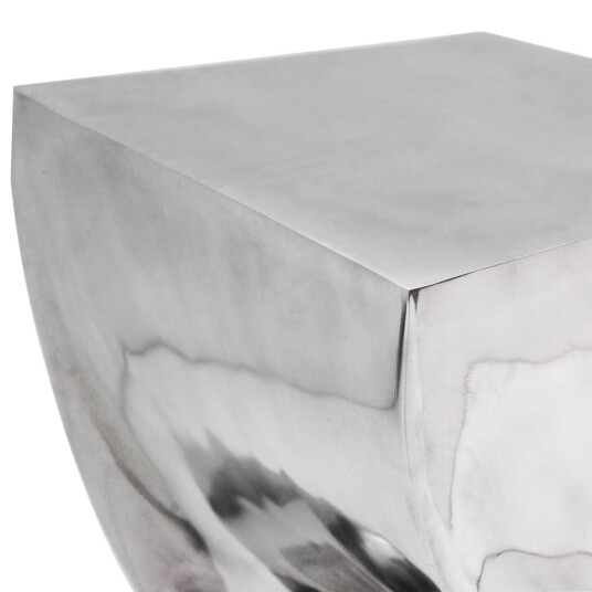 Krakk/Sidebord Vridd Form Aluminium Sølv 8718475999423