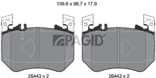 PAGID T2923N Bremseklosser