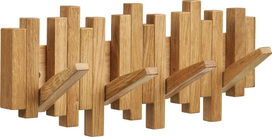 House Nordic Stina   Coat Rack Oak Natural  3X40X18 Cm   40X3X18CM