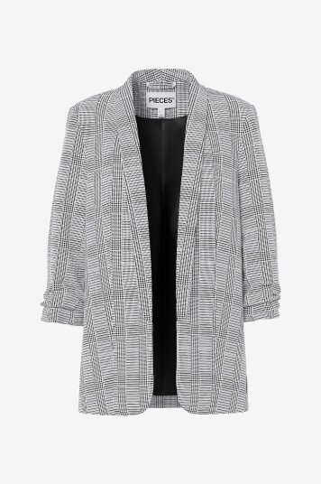 pieces Dressjakke pcBosella 3/4 Printed Blazer Svart