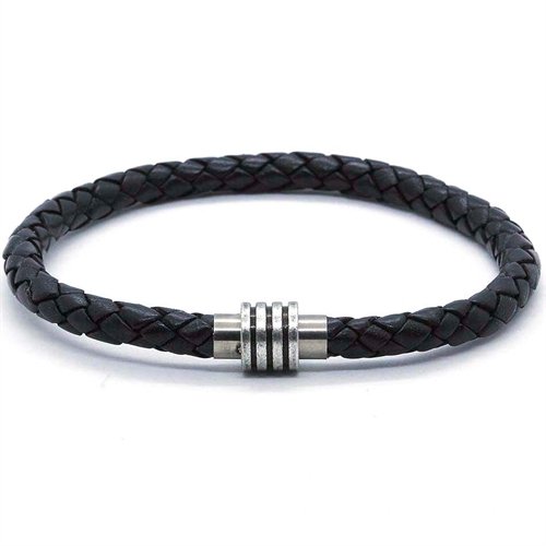 Alekos oksidert herrearmbånd i skinn Alekos oksidert herrearmbånd i skinn