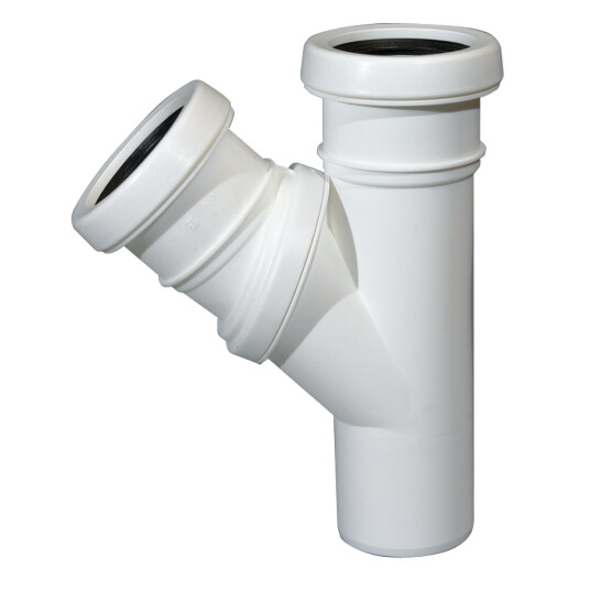 JOTIFLEX 50MM GRENRØR 45-90° 2 MUFFER HVIT