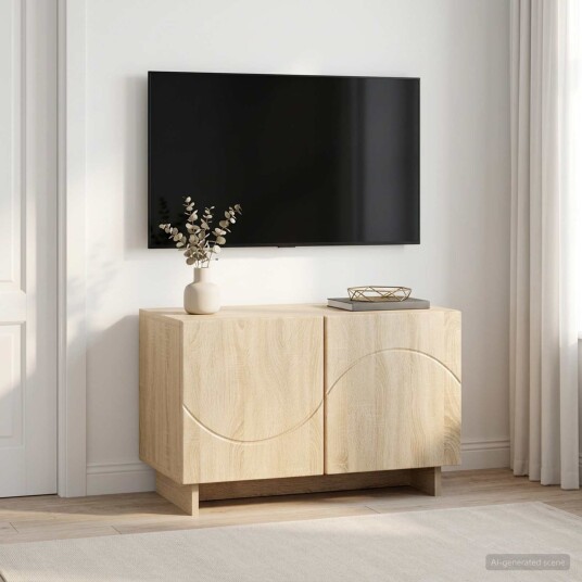 vidaXL TV benk 60 x 34.5 x 40 cm Sonoma eik Konstruert tre