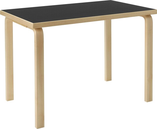 Artek Aalto 80B Barnebord Rektangulær 60x100 cm Sort Linoleum Artek Aalto 80B Barnebord Rektangulær 60x100 cm Sort Linoleum