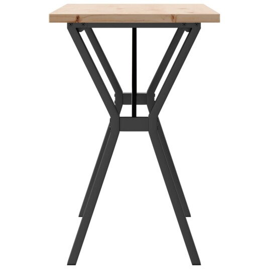  Spisebord Y-ramme 100x50x75,5 cm heltre furu og støpejern 3282785