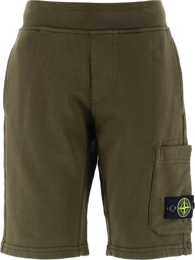 Stone Island Shorts Militær Green m. Logo Stone Island 12 år 152 Shorts Grønn