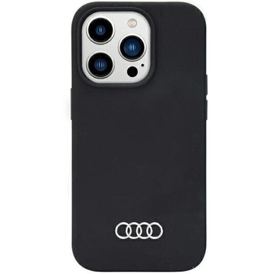 Audi Silicone Case Iphone 14 Pro 6.1" Czarny/Black Hardcase Au-Lsrip14p-Q3/D1-Bk
