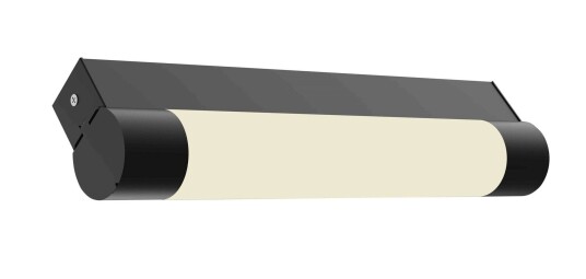 Titan 40 vegglampe for baderom 12W 2700 Kelvin IP44 m/stikkontakt Dimbar Svart