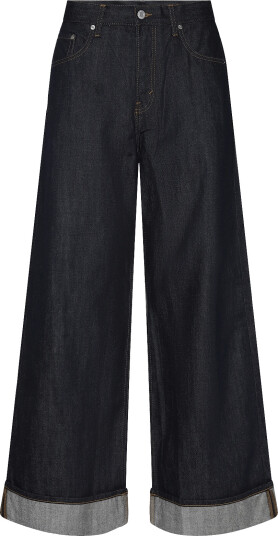 Weekday Solar Fold Up Regular Loose Wide Unisex Jeans Navy 27