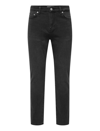 ONLY & SONS Onsrope Slim Tapered Box Dnm Pim Ent   Black   34 x 36
