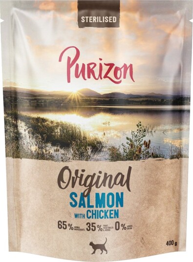 Purizon Tørrfôr Adult Sterilised Laks Med Kornfri Ny Kylling 400 G