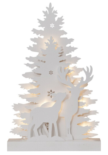 STAR TRADING FAUNA BORDDEKORASJON HVIT 271-40