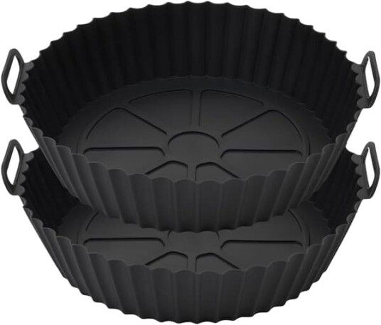 2 stk Silikonformer for Air Fryer Airfryer tilbehør Gjenbrukbare istedenfor Bakepapir Kapasitet opp til 8 liter