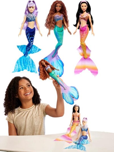 Disney Princess Den lille havfruen Ariel og søstre 3 havfruedukker Disney Princess Den lille havfruen Ariel og søstre 3 havfruedukker