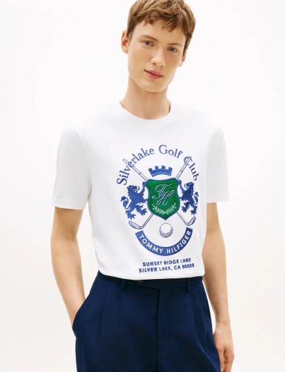 Tommy Hilfiger Country Club Interlock Tee   White   L