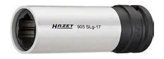 Hazet 17 mm 1/2" Metrisk Kraftpipe i Svart/Sølv Hazet 17 mm 1/2" Metrisk Kraftpipe i Svart/Sølv