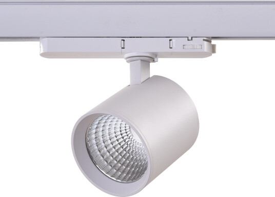Ledlife 20W 3 faset RA93 Hvit skinnespot   175lm/w   Kulør : Varm Spredning : 38°