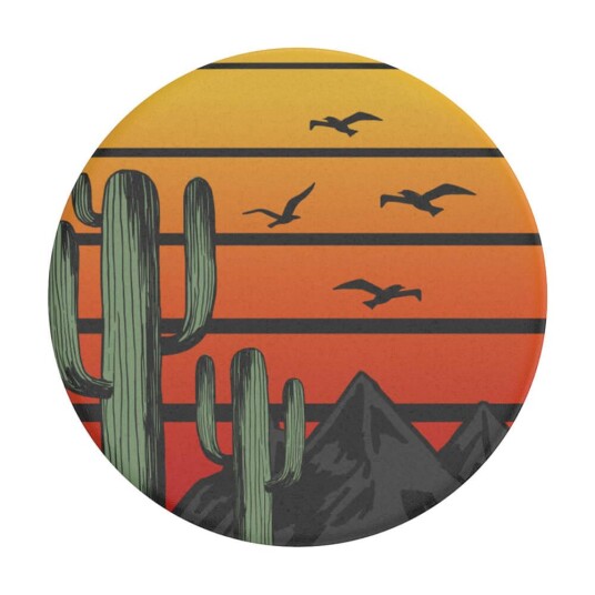 Popsockets Saguaro Sunset Avtagbar Grip med Stativfunksjon