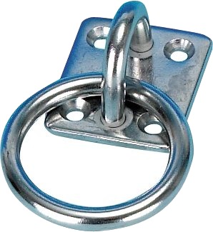Ringplate m/løs ring syrefast 6 mm 35 mm 45 mm Ringplate m/løs ring syrefast 6 mm 35 mm 45 mm