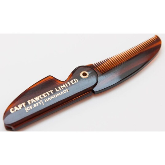 Captain Fawcett Folding Pocket Moustache Comb Captain Fawcett Folding Pocket Moustache Comb