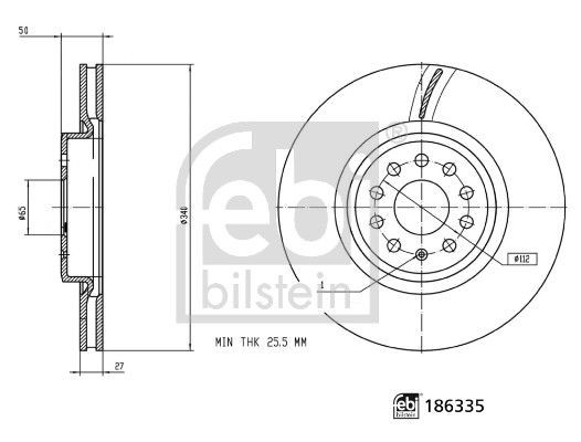 Bremseskive FEBI BILSTEIN 186335