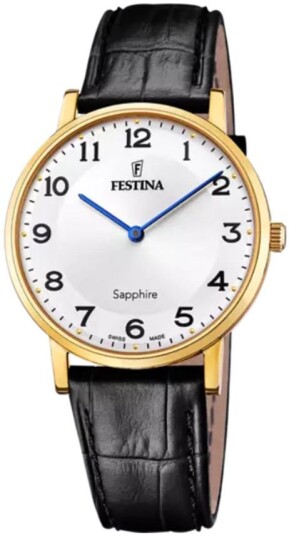 Festina Herreklokke F20016 5 Swiss Made Hvit/Lær Ø39.3 mm Festina Herreklokke F20016 5 Swiss Made Hvit/Lær Ø39.3 mm