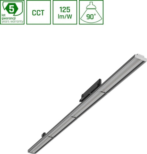 120cm 12 42W OPTIBAR 3 faset skinnespot RA90   Justerbar CCT og watt 125lm/W 90 grader 5 års garanti   Kulør : CCT Varm til Kald Hvit