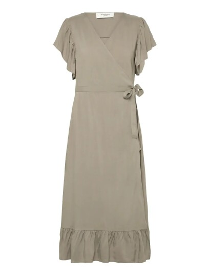 Rosemunde Rwelif Ss Midi Wrap Dress Khaki green 44