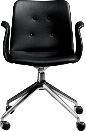 Sibast Furniture Bent Hansen Primum 4 stjerners Spisestol med Sving og Hjul Polert stål/Zenso 3 207