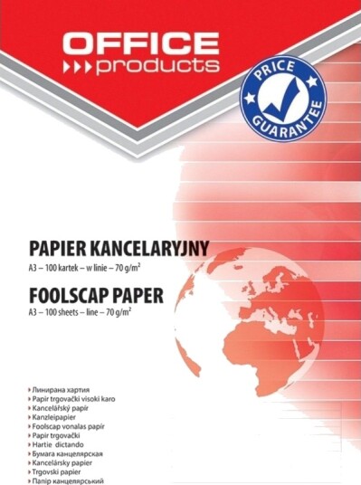 Office Products Papir – Linjer A3 100 Ark
