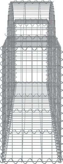 vidaXL Gabionkurver buede 20 stk 200x30x60/80 cm galvanisert jern