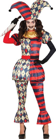 Fiestas Guirca Harlequin Gycklare Dame Kostyme Small 79790