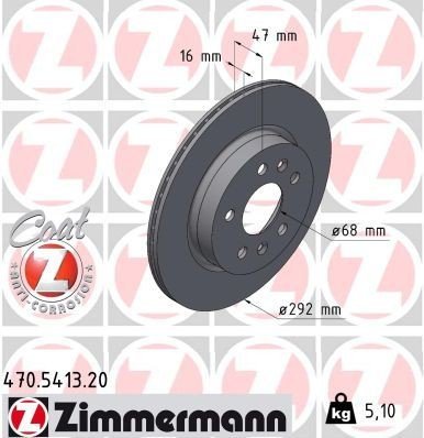 Bremseskive ZIMMERMANN 470.5413.20