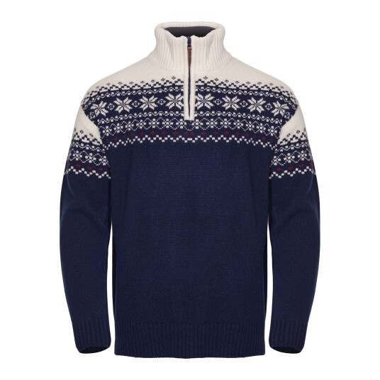 Gridarmor Men"s Snøkrystall Half Zip Ullgenser Dark Navy/White/Red XXXL Gridarmor Men"s Snøkrystall Half Zip Ullgenser Dark Navy/White/Red XXXL