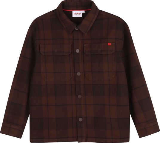 Hugo Kids Long Sleeved Shirt Brown 140