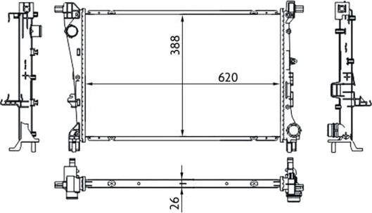 MAHLE CR 1664 000S Radiator, motorkjøling