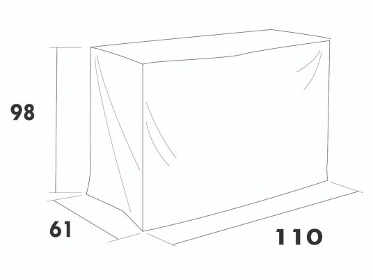Hillerstorp Møbelbeskyttelse Til utendørs kjøkken 110 x 61 x 98 cm Grå