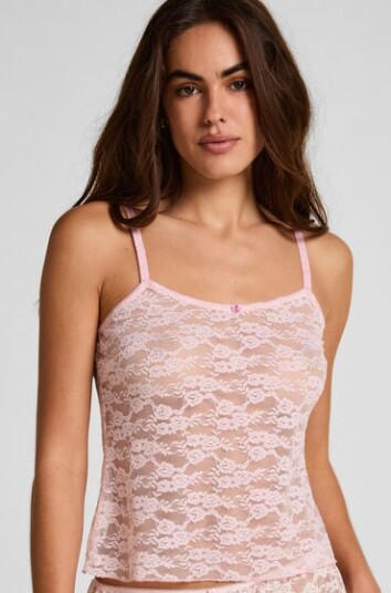 Hunkemöller Cami Allover Lace Pink S